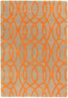 Wollen Modern Vloerkleed Oranje Beige Wire