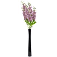 Kunstbloemen boeket Ridderspoor/delphinium Roland - 8x - 87 cm - roze - kunst zijdebloemen