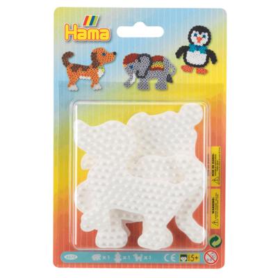Hama Strijkkralenbordjes Olifant, Pinguin, Hond