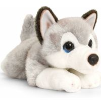 Keel Toys pluche Husky - grijs/wit - 37 cm - honden knuffel - thumbnail