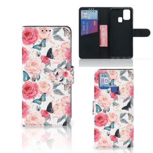 Samsung Galaxy M31 Hoesje Butterfly Roses