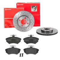 Remmenset, remschijf BREMBO, Remschijftype: Geperforeerd / Geventileerd, Inbouwplaats: Vooras, u.a. für VW, Seat - thumbnail