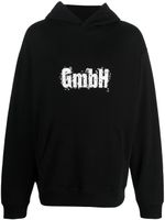 GmbH hoodie en coton biologique à logo imprimé - Noir