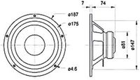 Visaton W 170 S - 4 Ohm 6.7 inch 17 cm Woofer 50 W 4 Ω - thumbnail