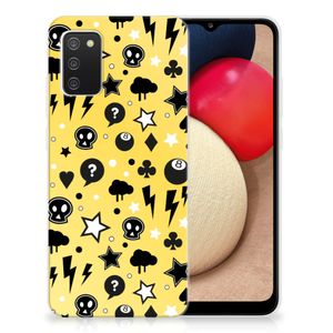 Silicone Back Case Samsung Galaxy A02s Punk Geel