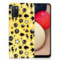 Silicone Back Case Samsung Galaxy A02s Punk Geel - thumbnail