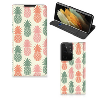 Samsung Galaxy S21 Ultra Flip Style Cover Ananas - thumbnail