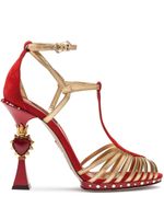 Dolce & Gabbana sandales Bette à talon sculpté - Rouge - thumbnail