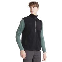 Craft ADV Explore Pille Fleece Vest voor heren, M, zwart, warm fleece vest voor heren, borstzak en zijzakken met ritssluiting, herenvest van gerecycled polyester, zwart, M