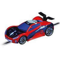 Carrera - 20064269 - Spider-Man Speed Shifter (BLUE), slotcar, blauw, schaal 1:43, compatibel met GO!!!, GO!!! Plus & Battery Operated, authentiek design voor kinderen en volwassenen vanaf 6 jaar