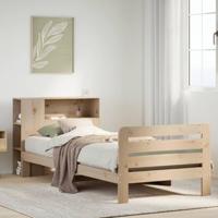 vidaXL Bedframe zonder matras massief grenenhout 90x190 cm, bed, bed ombouw, boxspring, bedbodem, slaapkamermeubel, twijfelaar bed, eenpersoonsbed