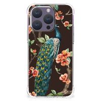 iPhone 15 Pro Case Anti-shock Pauw met Bloemen - thumbnail