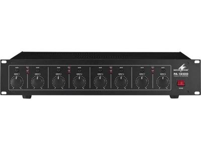 Monacor PA-1850D PA-versterker 50 W 8-kanaals