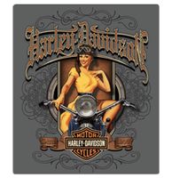 Harley-Davidson Old Scroll Babe Metalen Bord - 33 x 38cm - thumbnail