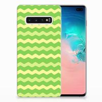 Samsung Galaxy S10 Plus TPU bumper Waves Green - thumbnail