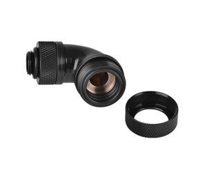 Thermaltake Pacific G1/4 PETG Tube 90-Degree Compression 16mm OD - Black Waterkoelinghoekverbinder