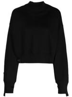 izzue Sweater met logopatch - Zwart