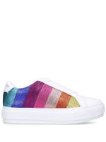 Kurt Geiger London baskets Laney à rayures arc-en-ciel - Blanc