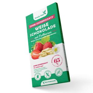 Simply Keto Chocolade Tablet Wit met Aardbeien (125 gr)