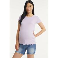 MAMALICIOUS low waist slim fit jeans short Martine light denim