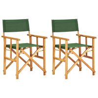 Regisseursstoelen 2 st massief acaciahout groen