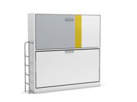 Opklap stapelbed Smart Bunk Grijs/geel