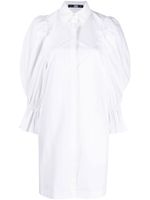 Karl Lagerfeld robe-chemise à manches bouffantes - Blanc