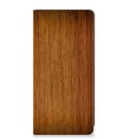 OnePlus 12 Book Wallet Case Donker Hout - thumbnail