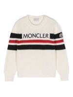 Moncler Enfant pull à logo brodé - Blanc - thumbnail