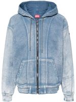 Diesel hoodie D-GIR-S à fermeture zippée - Bleu