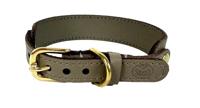 Sazzz halsband voor hond sweetie classic leer taupe 22-28x2,5 cm