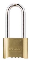 Masterlock 51mm - zinc body with brass finish - 57mm hardened steel long shackle, - 175EURDLH