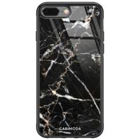 iPhone 8 Plus/7 Plus glazen hardcase - Marmer zwart