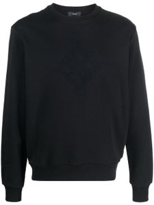 Herno logo-embroidered cotton sweatshirt - Bleu