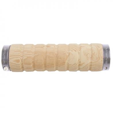 M-Wave handvatten Cloud Wood 130 mm bruin per paar