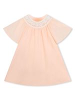 Chloé Kids robe en coton à design brodé - Rose