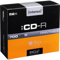 Intenso 1801622 CD-R 80 disc 700 MB 10 stuk(s) Slimcase Bedrukbaar