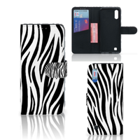Samsung Galaxy M10 Telefoonhoesje met Pasjes Zebra
