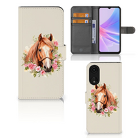 Telefoonhoesje met Pasjes voor OPPO A78 5G | A58 5G Paard