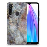 Xiaomi Redmi Note 8T TPU Siliconen Hoesje Marmer Grijs - thumbnail