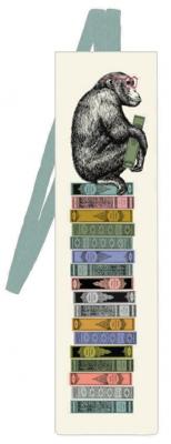 Moses boekenlegger met elastiek aap 17,5 cm karton beige Moses boekenlegger met elastiek aap 17,5 cm karton beige