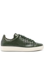 TOM FORD baskets Warwick à effet peau de crocodile - Vert - thumbnail