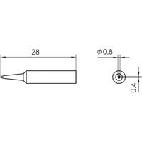 Weller XNT H Soldeerpunt Beitelvorm Grootte soldeerpunt 0.8 mm Inhoud: 1 stuk(s) - thumbnail