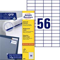 Avery Zweckform 3668 etiket Wit Rechthoek Permanent 5600 stuk(s)