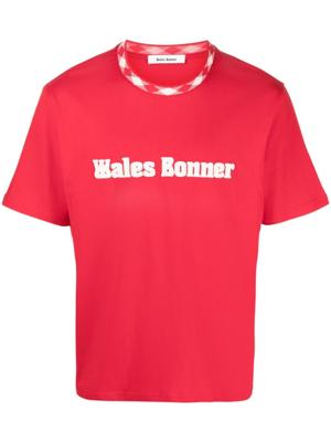 Wales Bonner T-shirt met logopatch - Rood