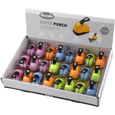 Creotime figuurponsen 16 mm 24 stuks multicolor Creotime figuurponsen 16 mm 24 stuks multicolor