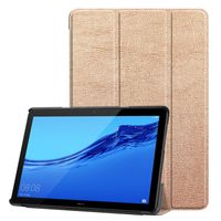 3-Vouw sleepcover hoes - Huawei MediaPad T5 10 - Rose Goud - thumbnail