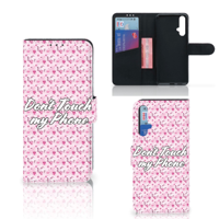 Honor 20 Portemonnee Hoesje Flowers Pink DTMP