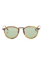 Giorgio Armani lunettes de soleil à monture à effet écaille de tortue - Marron