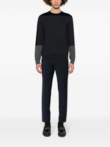 Emporio Armani pull colour block à col rond - Noir